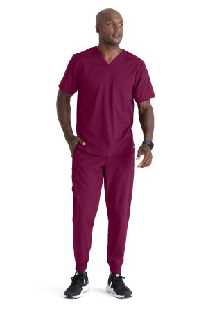 Grey's Anatomy Spandex-Stretch Murphy Top in Wine