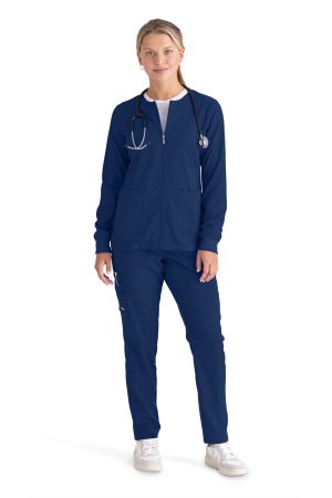 Grey's Anatomy Spandex-Stretch Gianna Warmup in Indigo