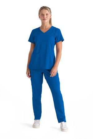 Grey's Anatomy Spandex-Stretch Serena Top in New Royal