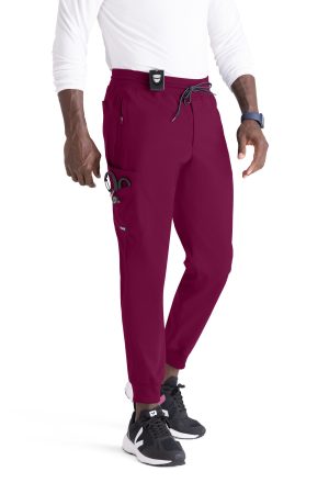 Grey's Anatomy Spandex-Stretch Murphy Jogger in Wine