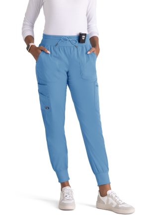 Grey's Anatomy Spandex-Stretch Carly Jogger in Ciel Blue