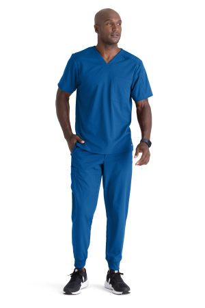 Grey's Anatomy Spandex-Stretch Murphy Top in New Royal