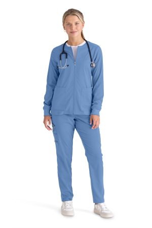 Grey's Anatomy Spandex-Stretch Gianna Warmup in Ciel Blue