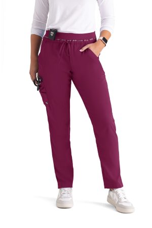Grey's Anatomy Spandex-Stretch Serena Pant in Wine