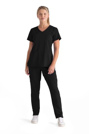 Grey's Anatomy Spandex-Stretch Serena Top in Black