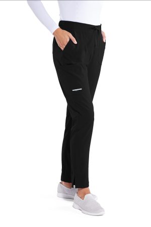 Skechers Vitality Charge Pant - 4 Pocket Drawcord Scrub Pants in Black