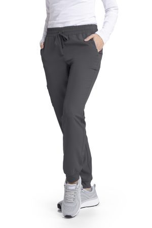 Women's Mid Rise Jogger Scrub Pants in Pewter