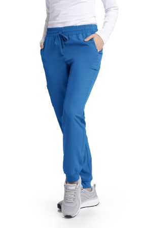 Women's Mid Rise Jogger Scrub Pants in New Royal