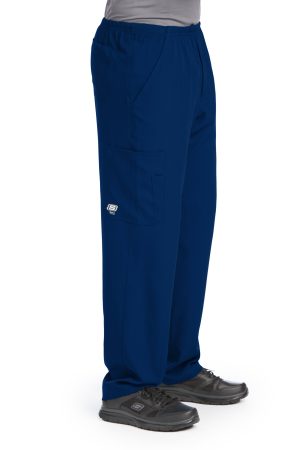 Men's Cargo Scrub Pant with Drawstring Elastic Waistband in Navy