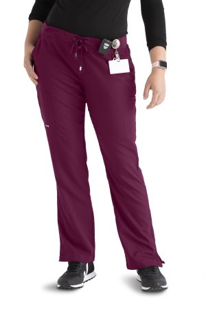 Grey's Anatomy Classic Mia Scrub Pant - 6 Pocket Scrub Pants in Wine