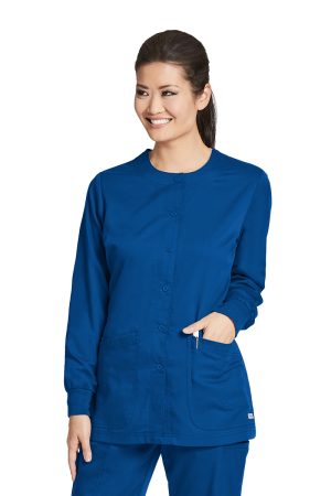 Grey's Anatomy Classic Jamie Warm Up - 2 Pocket Warm Up Jacket in New Royal