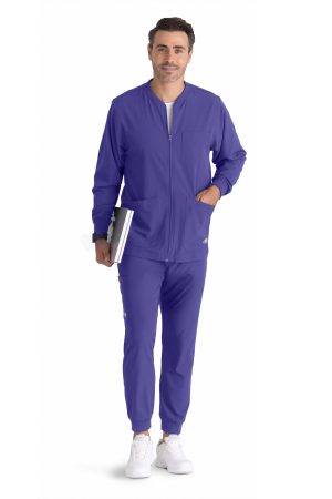 Men's Warm-Up Zip Jacket in New Grape