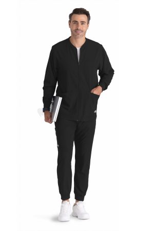 Men's Warm-Up Zip Jacket in Black
