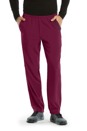 Barco One Amplify Pant - 7 Pocket Men's Scrub Pants in Wine