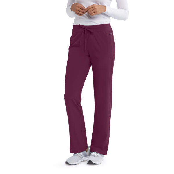Barco One Stride Pant - 5 Pocket Mid-Rise Women's Scrub Pants in Wine