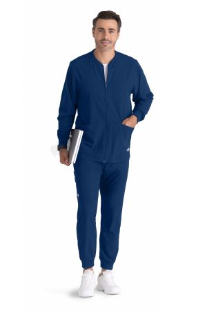Men's Warm-Up Zip Jacket in Navy