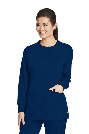 Grey's Anatomy Classic Jamie Warm Up - 2 Pocket Warm Up Jacket in Indigo