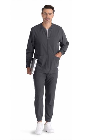 Men's Warm-Up Zip Jacket in Pewter