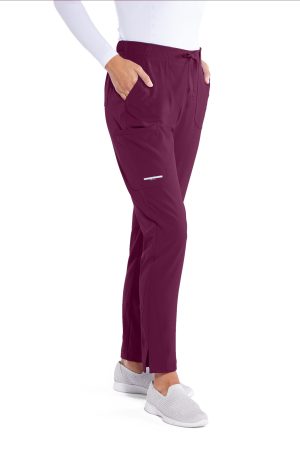 Skechers Vitality Charge Pant - 4 Pocket Drawcord Scrub Pants in Wine