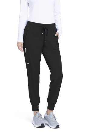 Grey's Anatomy Spandex Stretch Eden Jogger - 5 Pocket Scrubs in Black