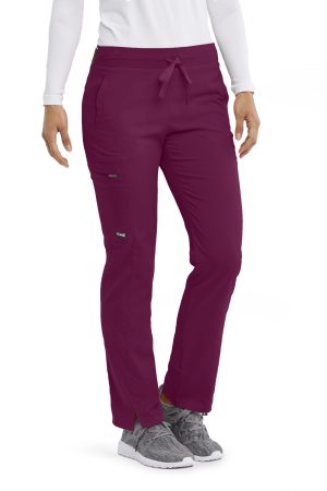 Grey's Anatomy Spandex-Stretch Kim Pants | Women's Scrubs in Wine