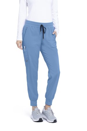 Grey's Anatomy Spandex Stretch Eden Jogger - 5 Pocket Scrubs in Ciel Blue