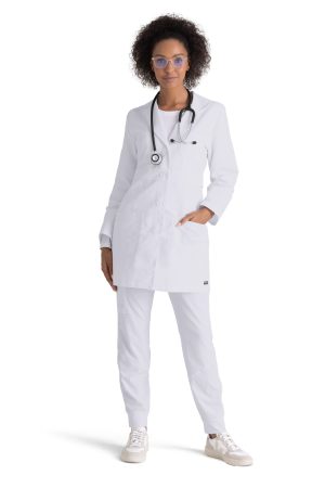 Grey's Anatomy Classic Lily Lab Coat - 3 Pocket Women's Lab Coat in White