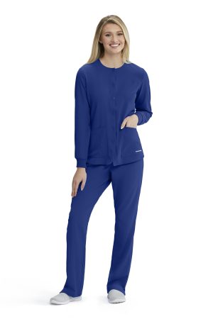 Women's Warm-Up Scrub Jacket With Eco-Friendly Stretch Fabric in Galaxy