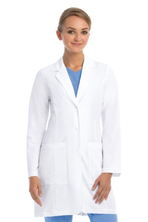 Grey's Anatomy Signature Morgan Lab Coat - 2 Pocket 35" Coat in White