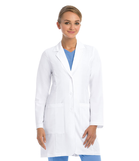 Grey's Anatomy Signature Morgan Lab Coat - 2 Pocket 35" Coat in White