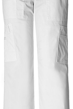 Mid Rise Pull-On Cargo Pant in White