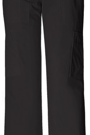 Mid Rise Pull-On Cargo Pant in Black