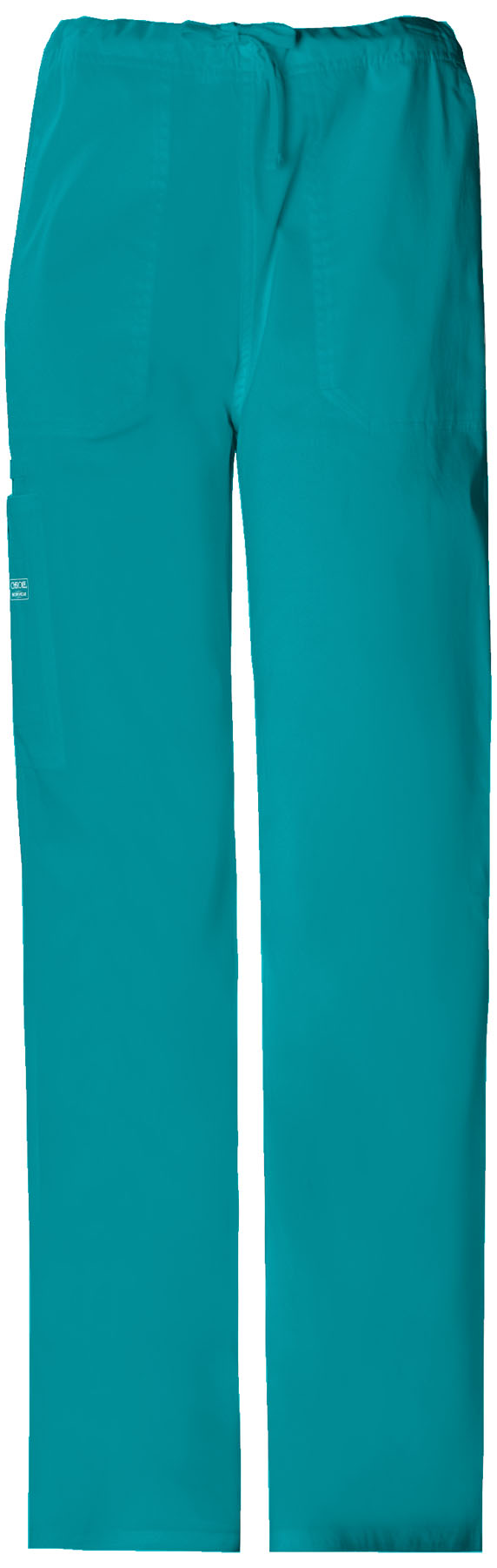 Unisex Drawstring Cargo Pant in Teal Blue