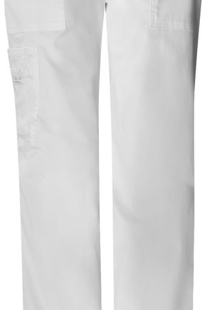 Mid Rise Drawstring Cargo Pant in White