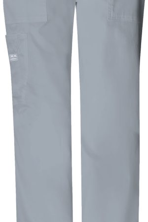 Mid Rise Drawstring Cargo Pant in Grey