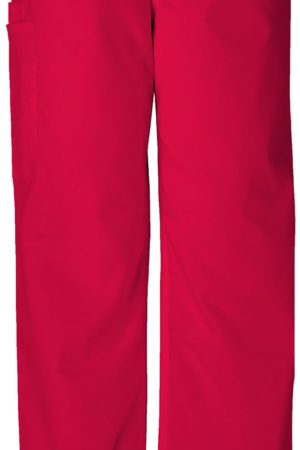 Unisex Drawstring Cargo Pant in Red