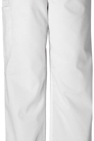 Unisex Drawstring Cargo Pant in White