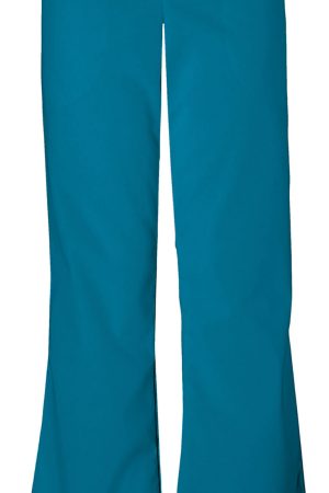 Natural Rise Flare Leg Drawstring Pant in Caribbean Blue