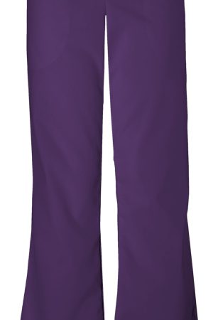 Natural Rise Flare Leg Drawstring Pant in Eggplant