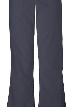 Natural Rise Flare Leg Drawstring Pant in Pewter
