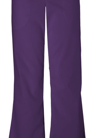 Natural Rise Flare Leg Drawstring Pant in Eggplant