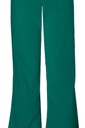 Natural Rise Flare Leg Drawstring Pant in Hunter Green