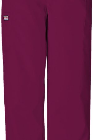 Natural Rise Tapered Pull-On Cargo Pant in Wine