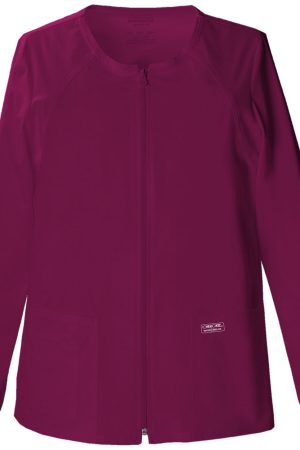 Zip Front Jacket in Wine