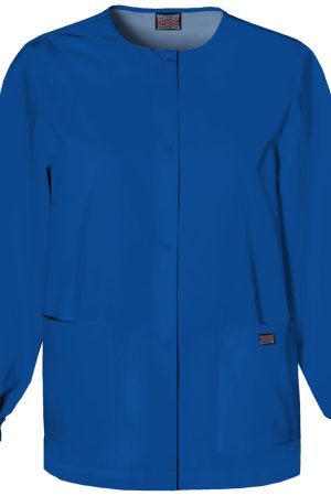 Snap Front Warm-Up Jacket in Galaxy Blue