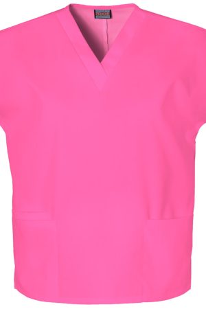 V-Neck Top in Shocking Pink
