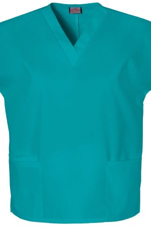 V-Neck Top in Teal Blue