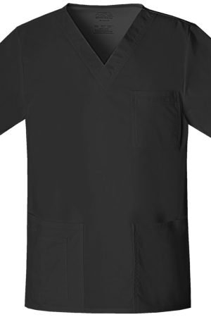 Unisex V-Neck Top in Black