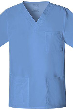 Unisex V-Neck Top in Ciel