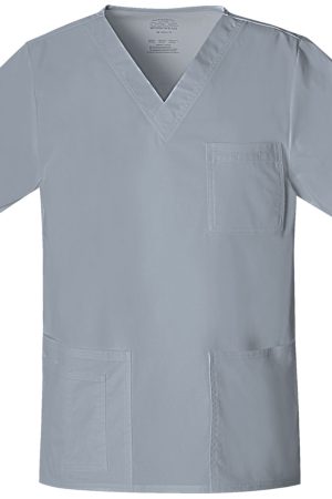 Unisex V-Neck Top in Grey